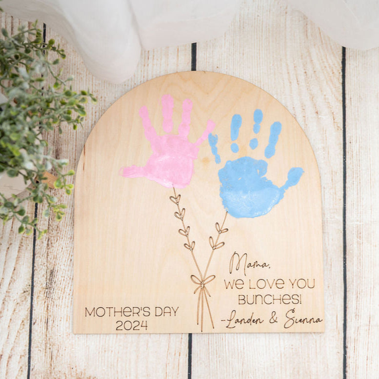 Handprint Art DIY Mother's Day Gift for Grandma – Harp Timbrel
