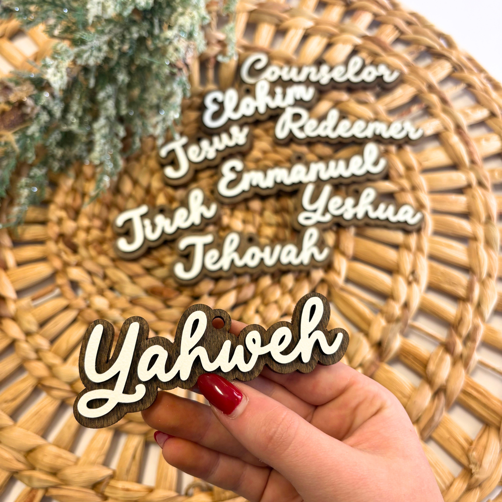 Names of God Christmas Ornaments Set of 9
