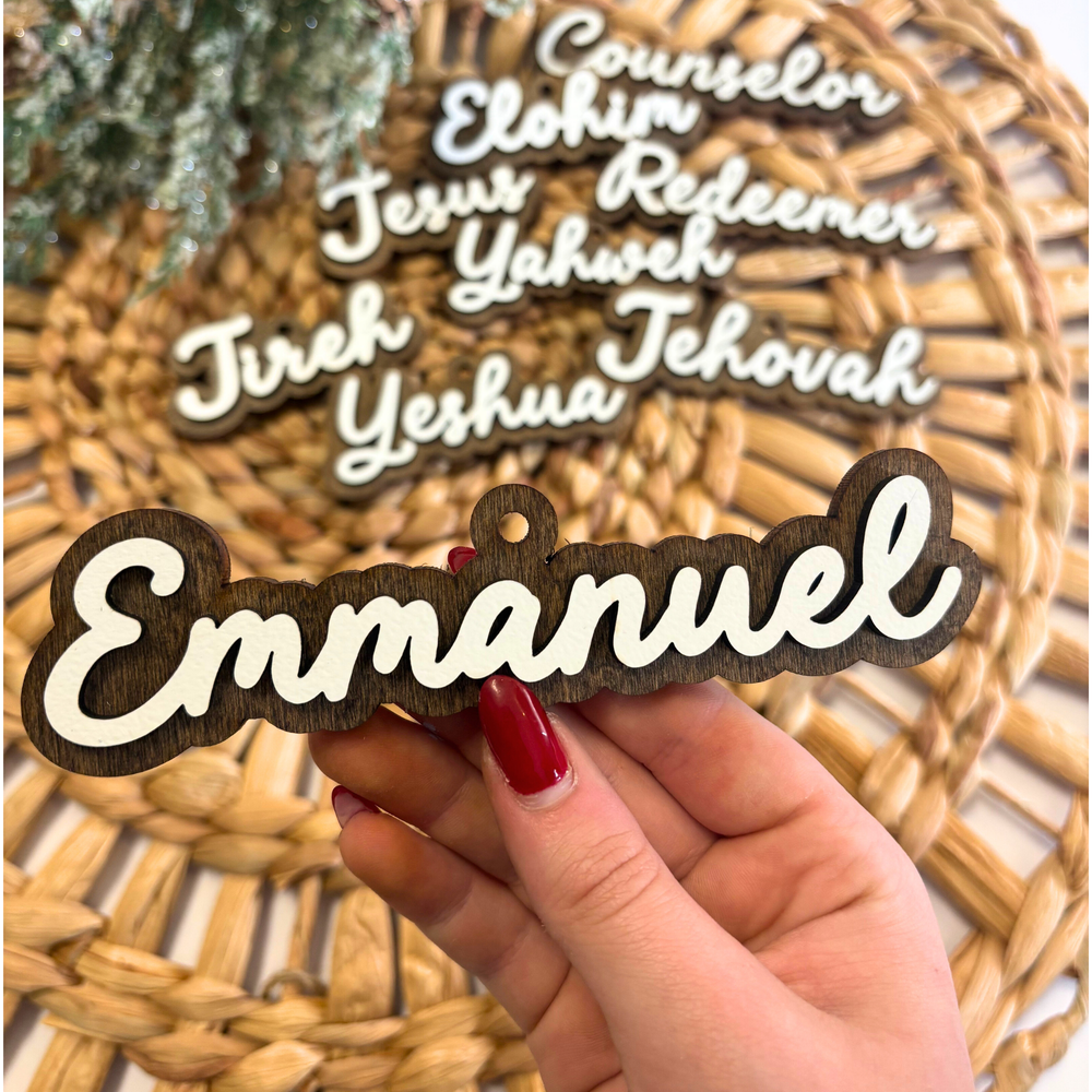 Names of God Christmas Ornaments Set of 9