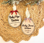 First Christmas Wooden Baby Ornament 2025