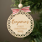 First Christmas Wooden Ornament