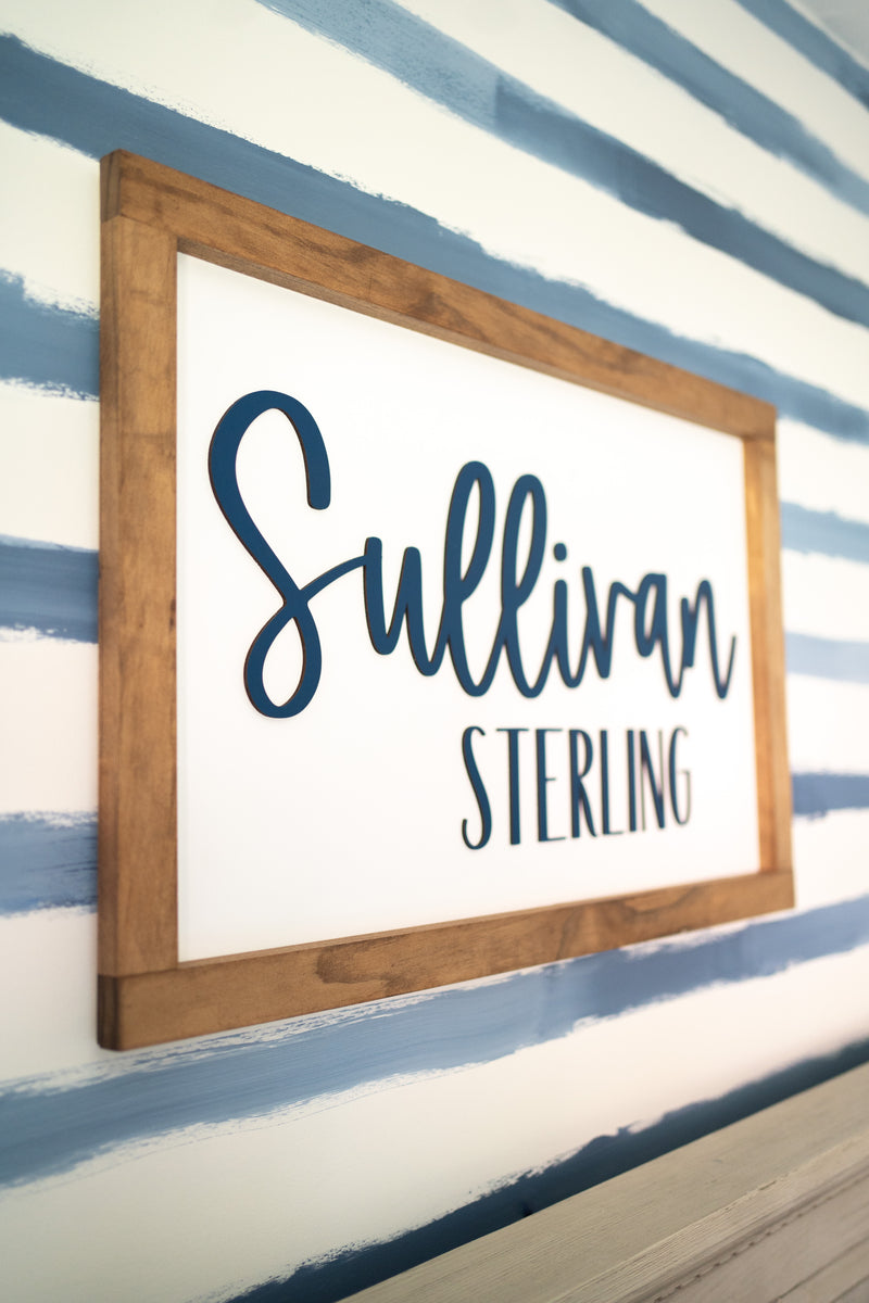 Wooden Name Sign