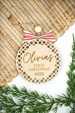 Boho Baby's First Christmas Ornament 2024