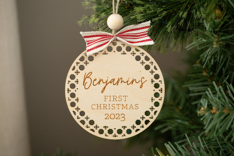 Boho Baby's First Christmas Ornament 2023
