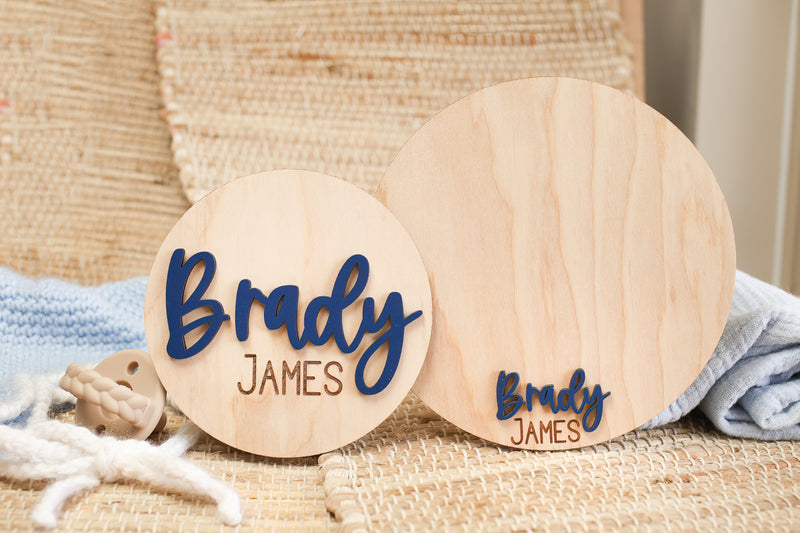 Baby Name Sign Birth Announcemen