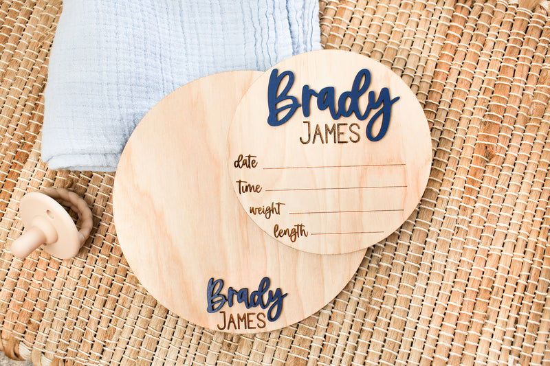 Baby Name Sign with Stats