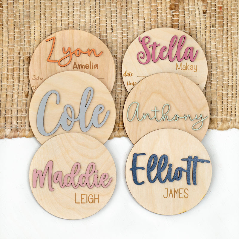 Baby Name Sign Birth Announcemen