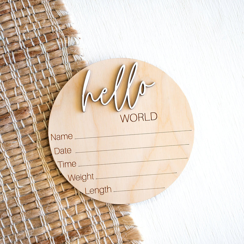 Baby Hello World Birth Sign