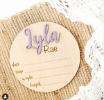 Baby Name Sign with Stats