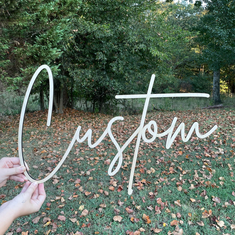 Custom Wooden Word