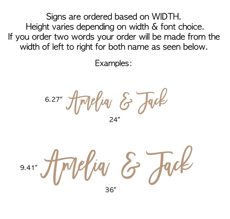 Custom Wooden Word