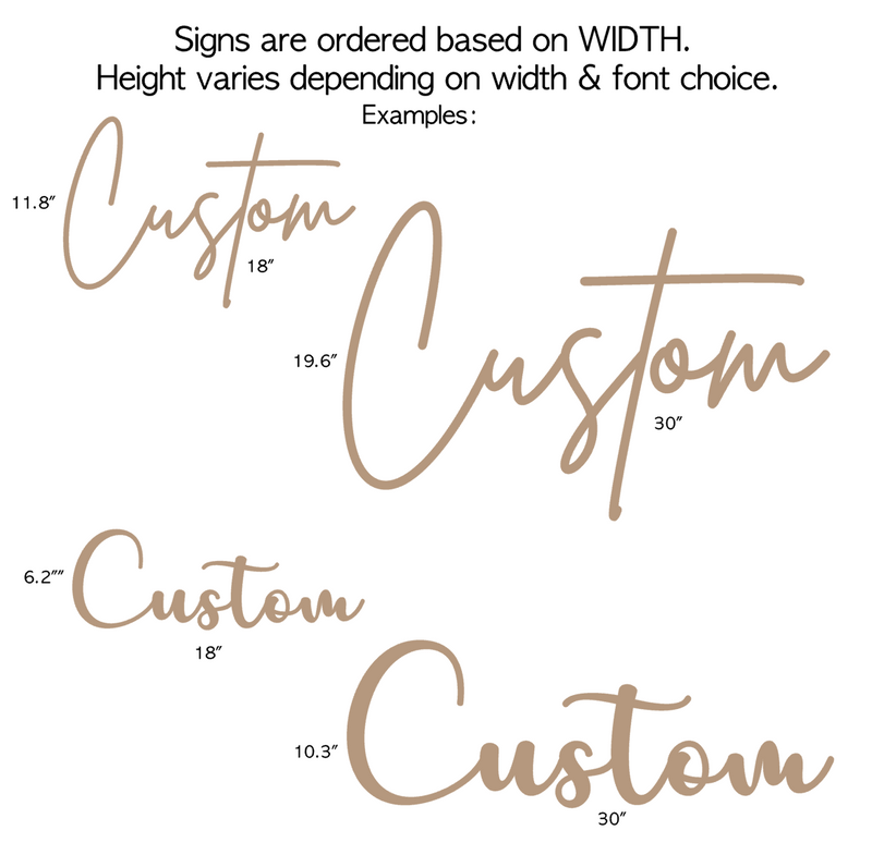 Custom Wooden Word