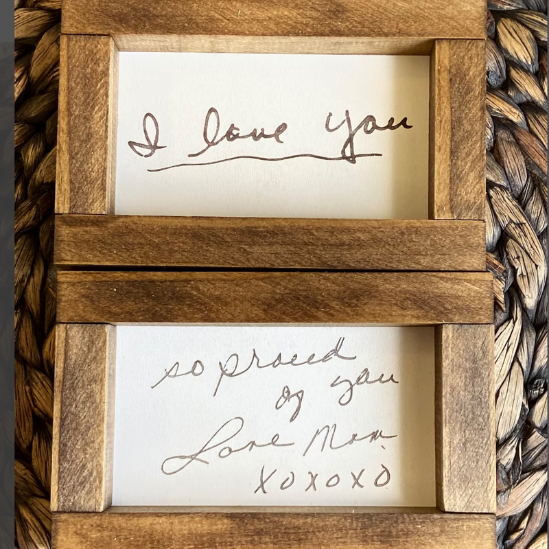 handwriting memorial gift