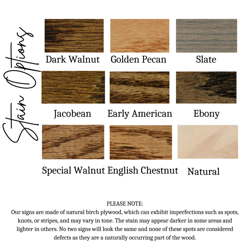 Wood Name Sign