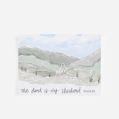 Psalm 23 Art Print The Lord is My Shepherd