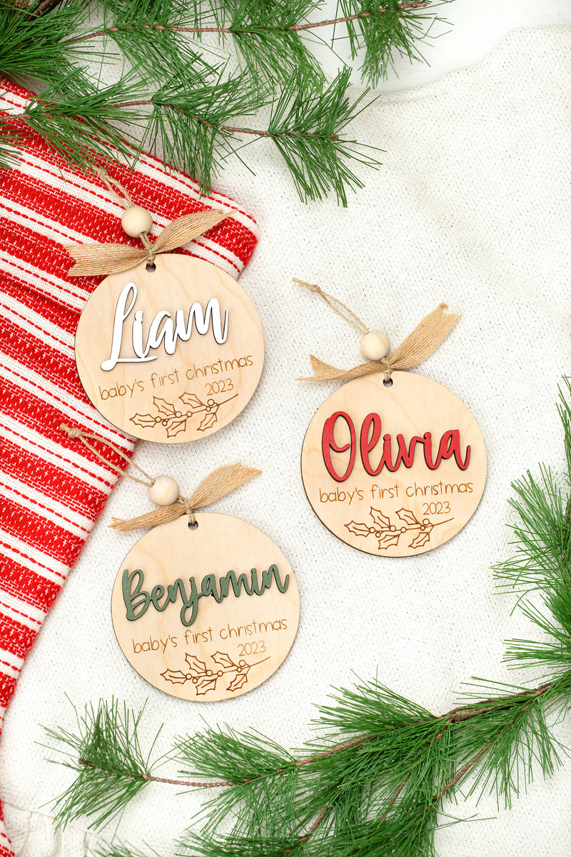 babys first christmas ornament