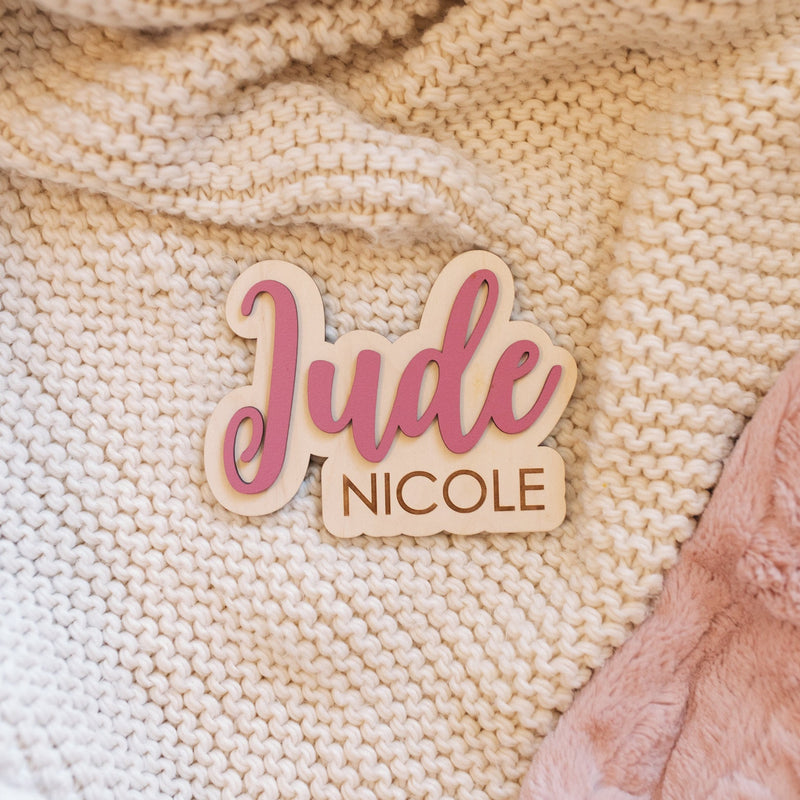 baby birth announcement name sign