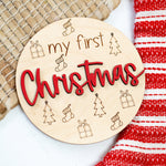 my first christmas baby milestone disc
