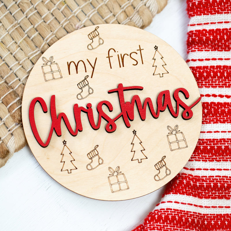 my first christmas baby milestone disc
