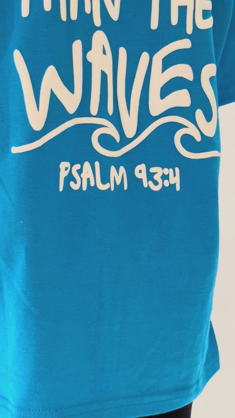 mightier than the waves tshirt kids
