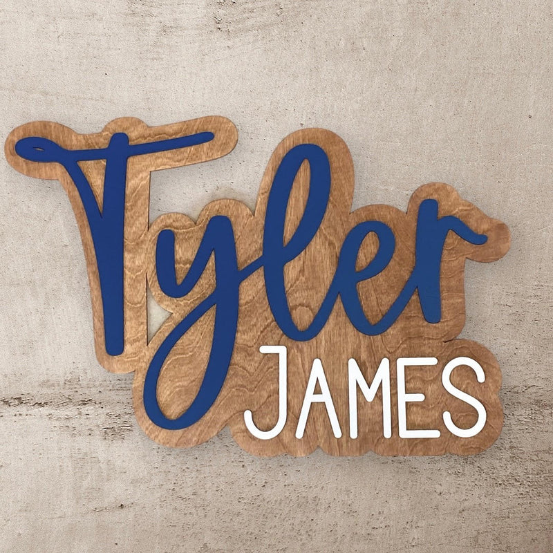 Outline Wooden Name Sign