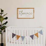 wooden name sign
