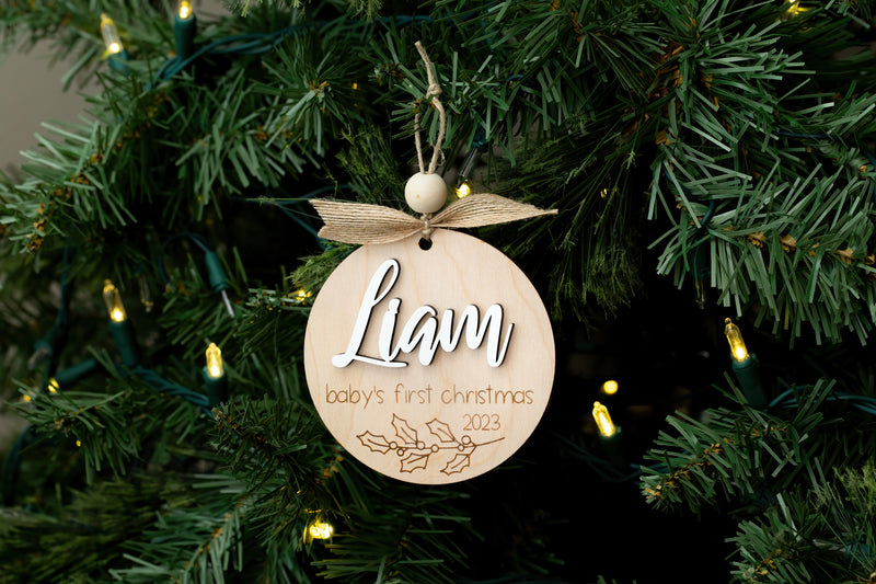 baby first christmas ornament custom