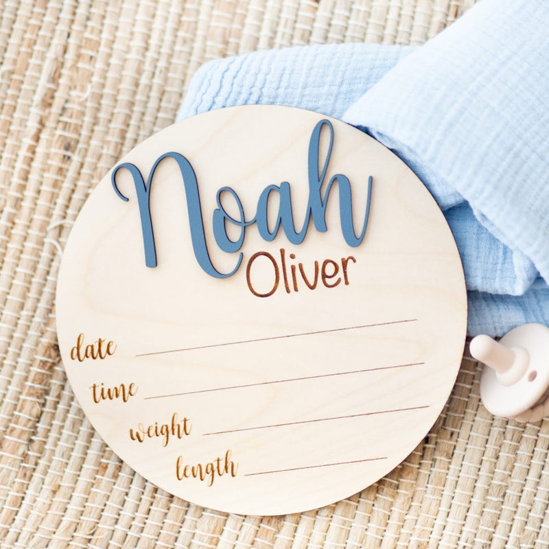 3D Personalized Birth Stat Sign