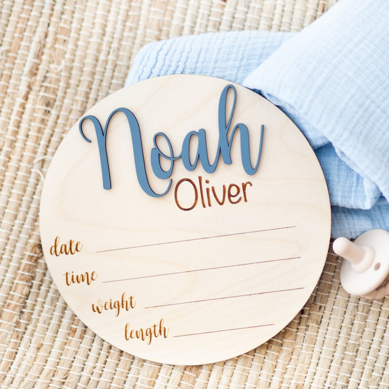birth announcement sign