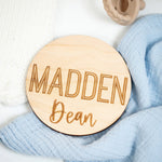 Engraved Birth Announcement Sign