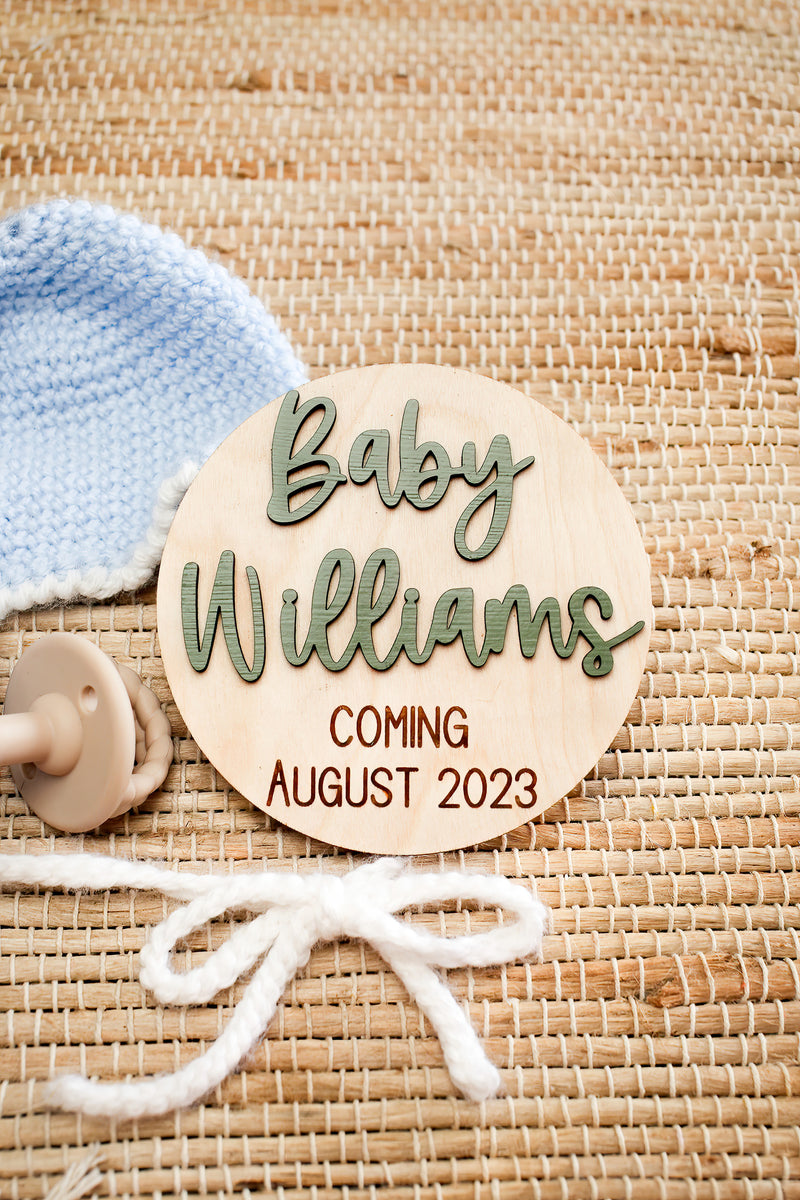 Pregnancy Announcement Sign