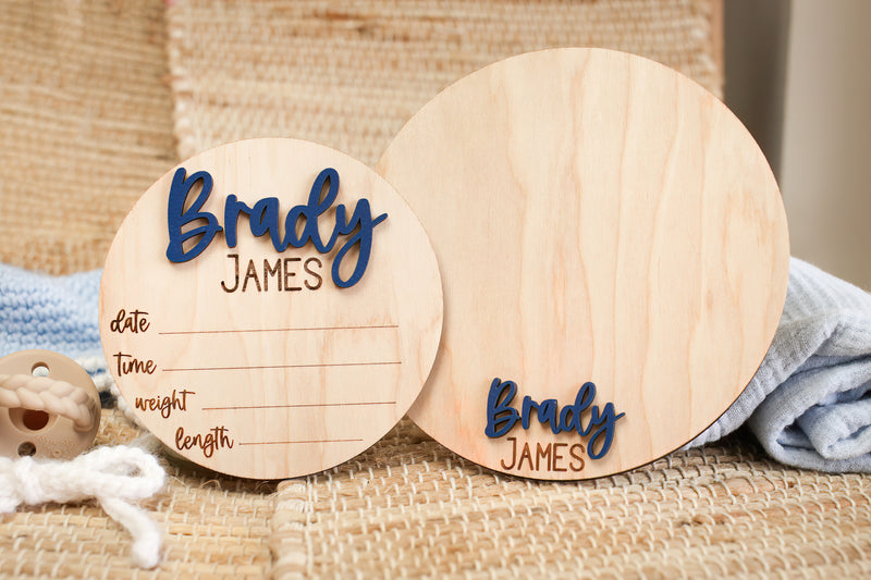Baby Name Sign Birth Announcemen