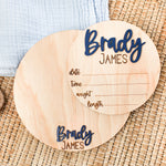 baby announcement birth stats
