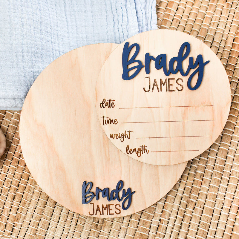 baby announcement birth stats