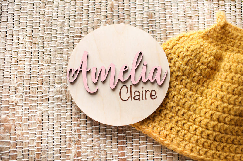 Baby Name Sign Birth Announcemen