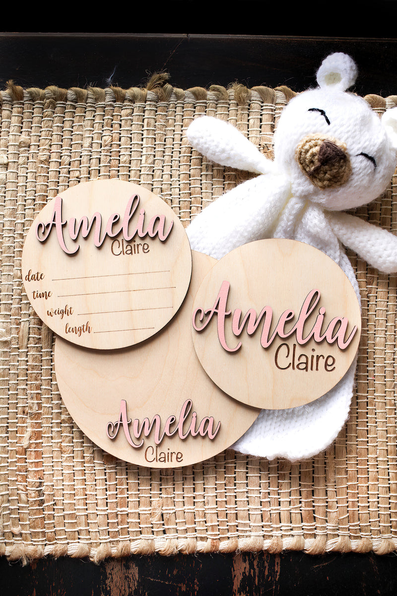 Baby Name Sign Birth Announcemen